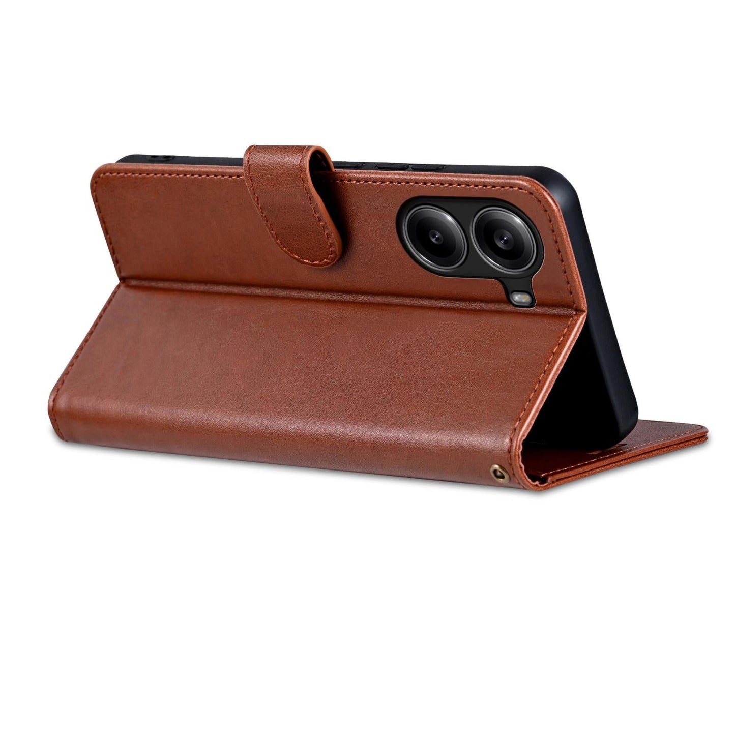 AZNS For Redmi Turbo 4 / Xiaomi Poco X7 Pro AZNS Sheepskin Texture Flip Leather Phone Case(Brown)