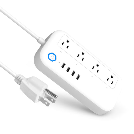 YPS11 Four Holes + 4 x USB Multi-purpose WiFi Smart Power Strip, US Plug