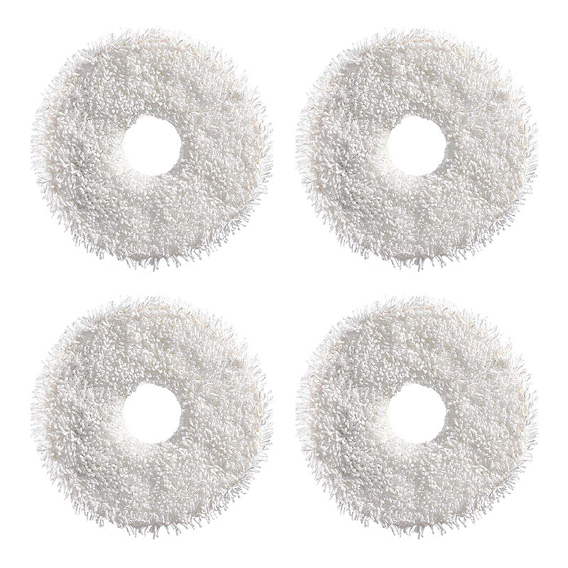 JUNSUNMAY 4pcs Washable Mop Pads Replacement for ECOVACS DEEBOT X1 Turbo / X2 Omni / T20 Pro(White)