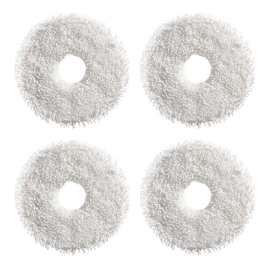 JUNSUNMAY 4pcs Washable Mop Pads Replacement for ECOVACS DEEBOT X1 Turbo / X2 Omni / T20 Pro(White)