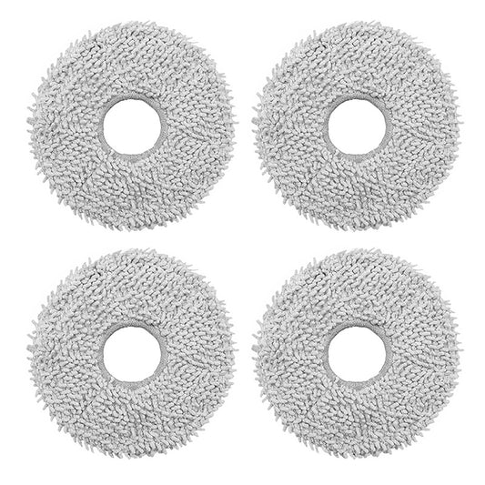JUNSUNMAY 4pcs Washable Mop Pads Replacement for ECOVACS DEEBOT X1 Turbo / X2 Omni / T20 Pro(Grey)