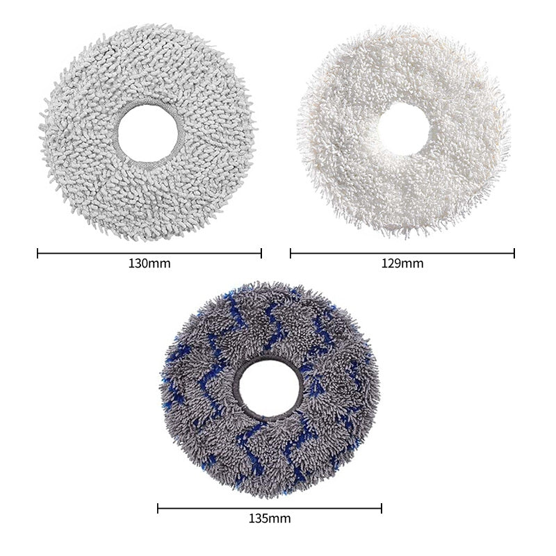 JUNSUNMAY 4pcs Washable Mop Pads Replacement for ECOVACS DEEBOT X1 Turbo / X2 Omni / T20 Pro(Blue+Grey)