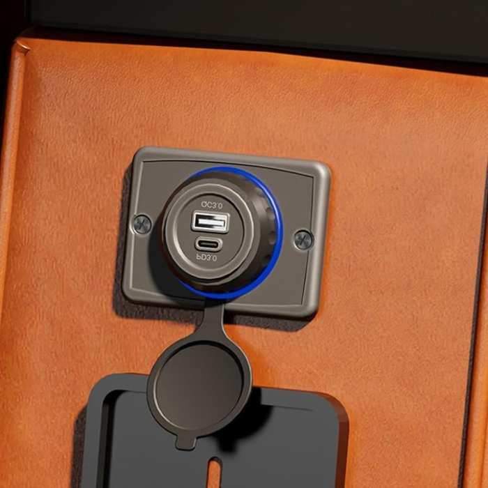 UCC-350 30W Waterproof USB Socket Charger – QC & PD Fast Charging for Automotive & Marine Use