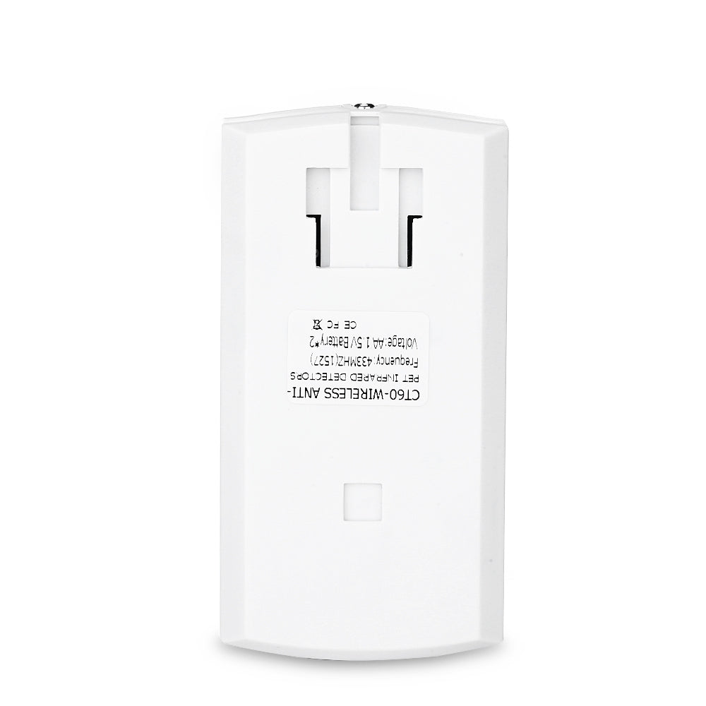 CT60 PIR2 Wireless Infrared Detector Human Body Motion Sensor Wall-Mounted for Smart Home Security Alarm Smart Remote (EU Plug)