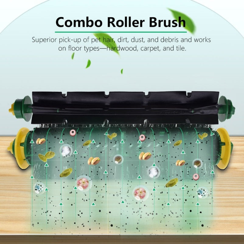 8 PCS / Set Sweeper Rolling Brush + Side Brush + Filter + Brush For iRobot Roomba 500 Series(Carton Packaging)