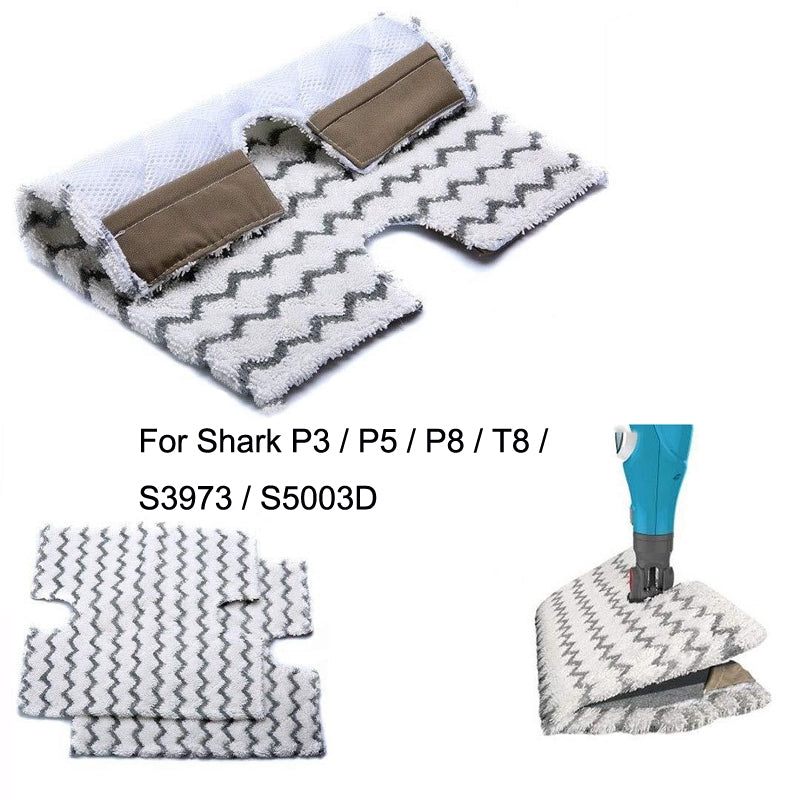 2PCS Steam Mop H Type Wiper For Shark P3 / P5 / P8 / T8 / S3973 / S5003D(Gray Black)