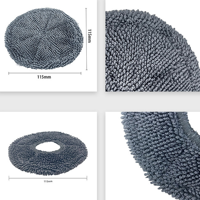 For ECOVACS DEEBOT N9+ 2pcs Robot Vacuum Cleaner Steam Mop Cloth,Style? Full Hair Gray Rag