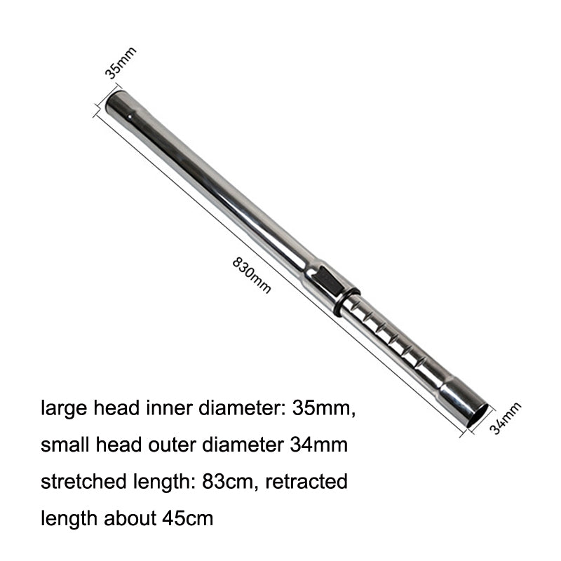 For Midea Vacuum Cleaner Accessories Straight Tube Telescopic Rods Extension Tube Inner Diameter 35mm