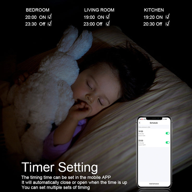 Tuya ZigBee Smart Single-fire Zero-fire Sharing Switch Phone Control Voice Panel EU Plug, Spec: 2 Buttons