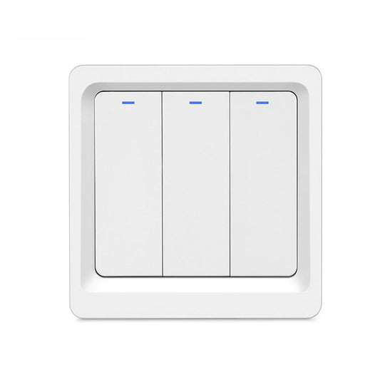 Tuya ZigBee Smart Single-fire Zero-fire Sharing Switch Phone Control Voice Panel EU Plug, Spec: 3 Buttons