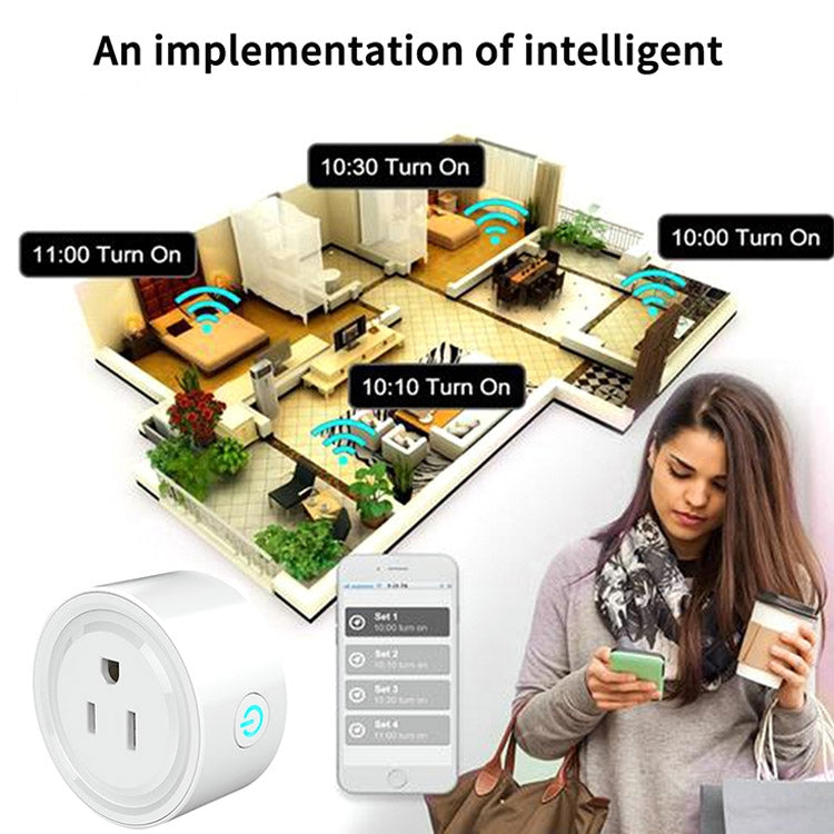 Tuya Smart App Wifi Smart Socket Phone Remote Timing Voice Switch Supports Alexa UK Plug, Style: 20A Power Model