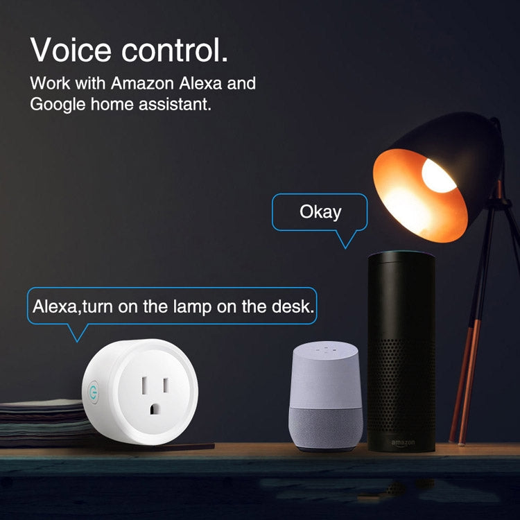 Tuya Smart App Wifi Smart Socket Phone Remote Timing Voice Switch Supports Alexa UK Plug, Style: 20A Power Model