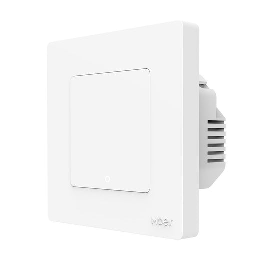 Tuya ZigBee Smart Single-fire Zero-fire Sharing Timing Voice Wall Switch EU Plug, Style: 1 Way (White)