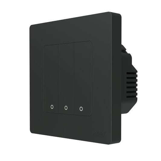 Tuya ZigBee Smart Single-fire Zero-fire Sharing Timing Voice Wall Switch EU Plug, Style: 3 Ways (Gray)