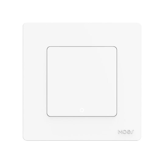 Tuya ZigBee Smart Single-fire Zero-fire Sharing Timing Voice Wall Switch EU Plug, Style: 1 Way (White Scene Casual Post)