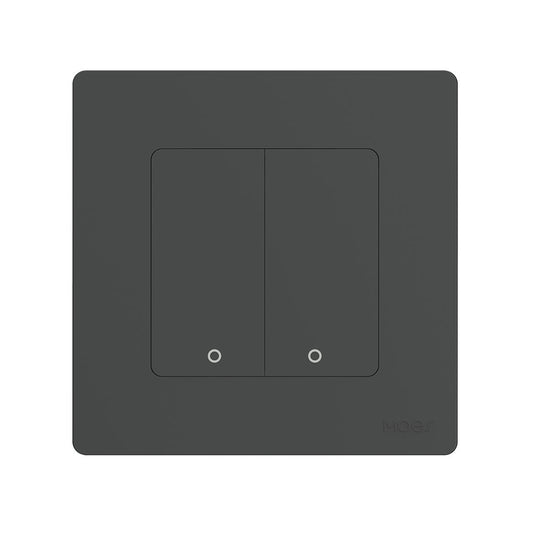 Tuya ZigBee Smart Single-fire Zero-fire Sharing Timing Voice Wall Switch EU Plug, Style: 2 Ways (Gray Scene Casual Post)