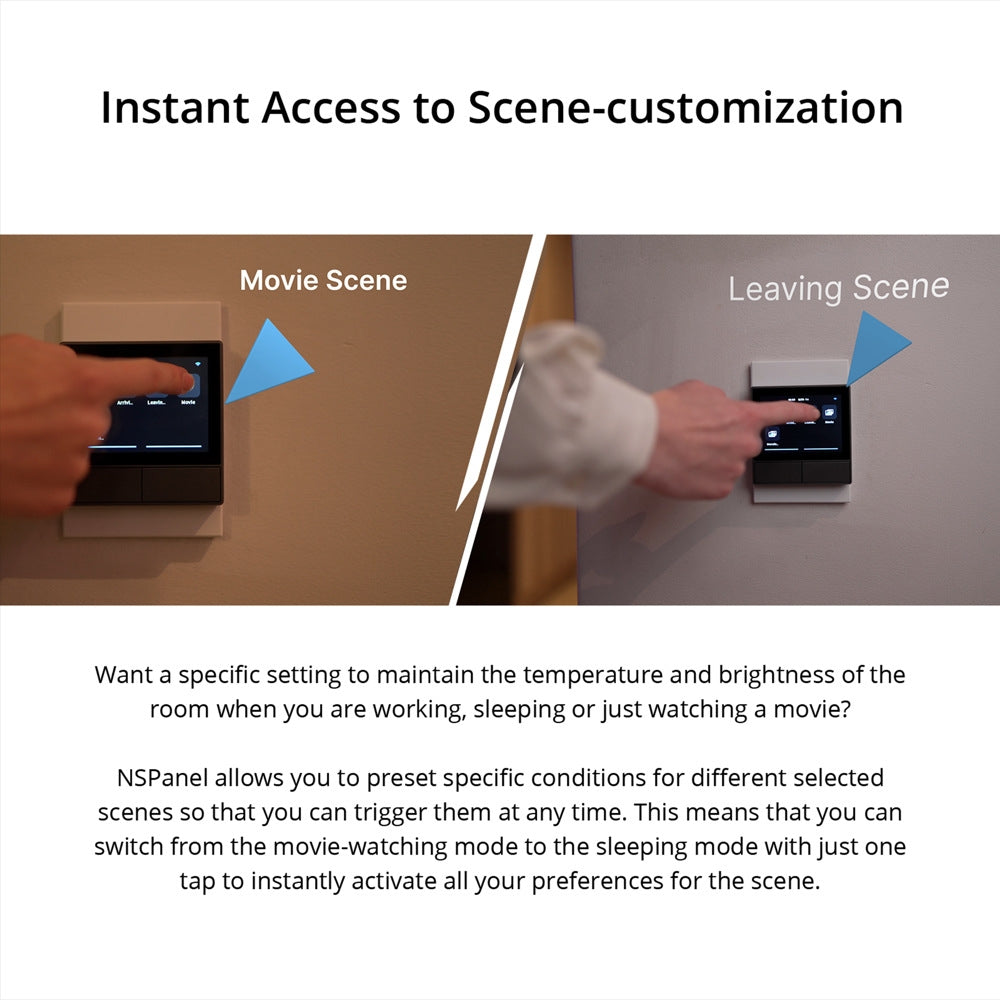 Sonoff NSPanel WiFi Smart Scene Switch Thermostat Temperature All-in-One Control Touch Screen, US Plug(Black)