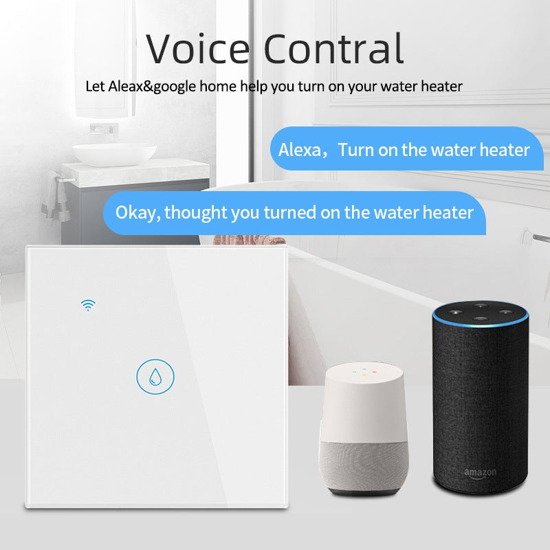 Tuya ZigBee 40A Smart High Power Water Heater Light Air Conditioner Switch Time Voice Remote Control(White)
