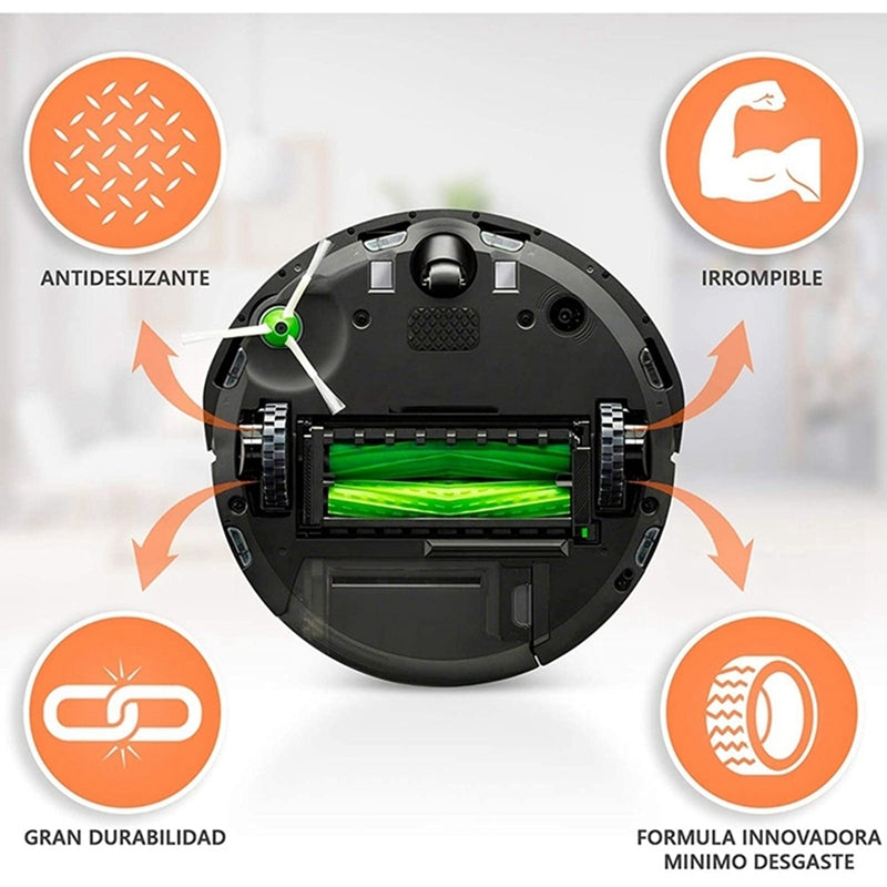 2pairs Walking Wheel Tire Skin For iRobot 500 / 600 / 700 / 800 / 900 Series & i7 E3 E5