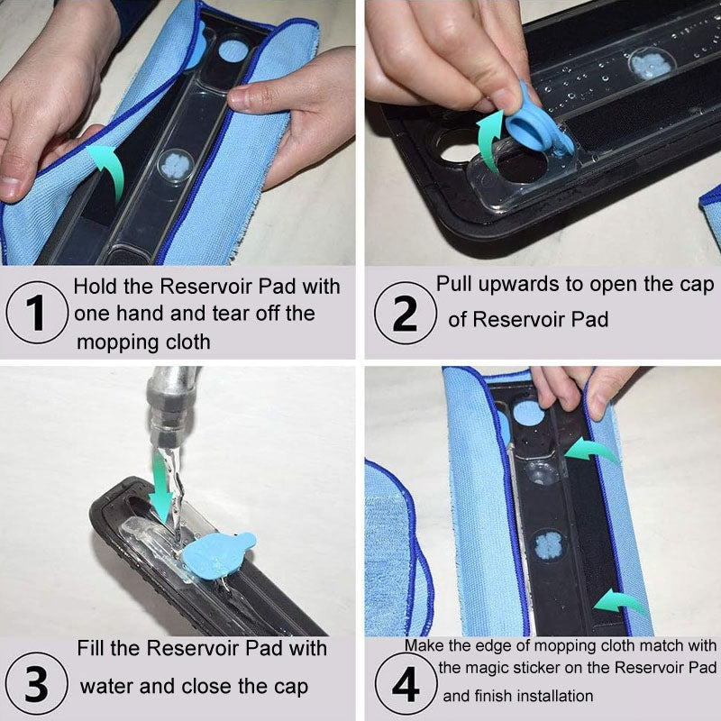 For iRobot Braava 380 / 380T / 390 / 390T Mopping Machine Equipment, Model: Blue Wet Mop