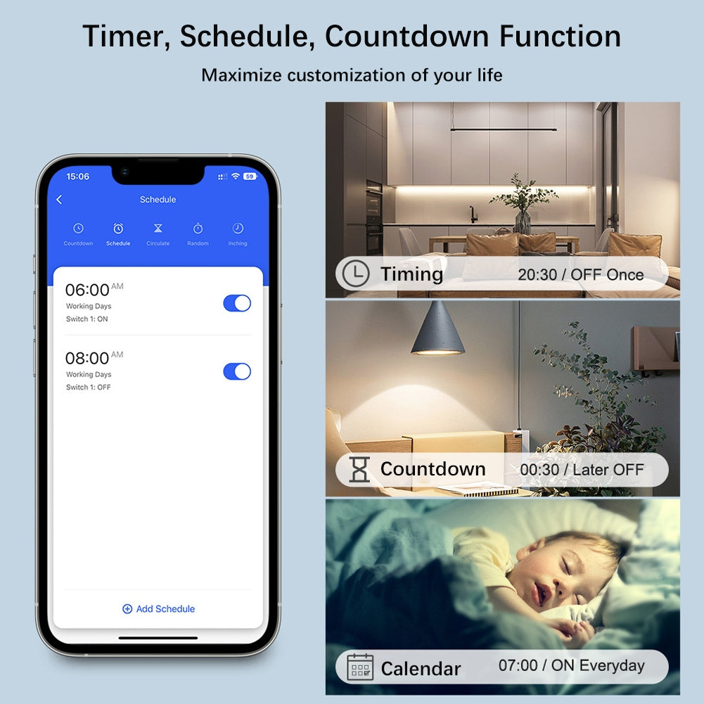 2CH WiFi Smart Switch Module For Alexa / Google Home / Tuya Smart Life APP