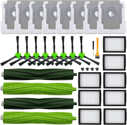 For iRobot Roomba i7 / i7+ / E5 / E6 Series Robot Vacuum 28pcs /Set Black