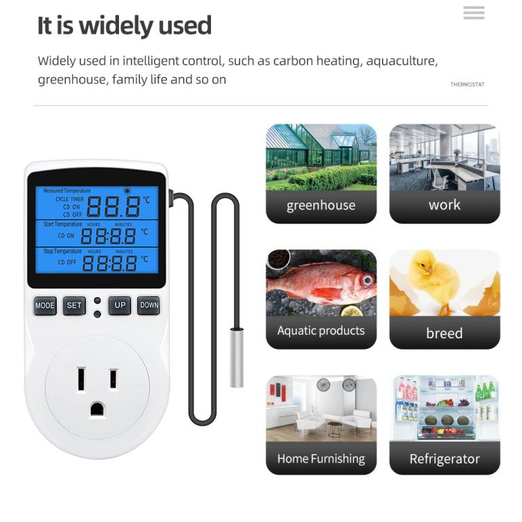Backlight Smart Digital Thermostat Countdown Temperature Control Switch Socket Timing Temperature Controller UK Plug
