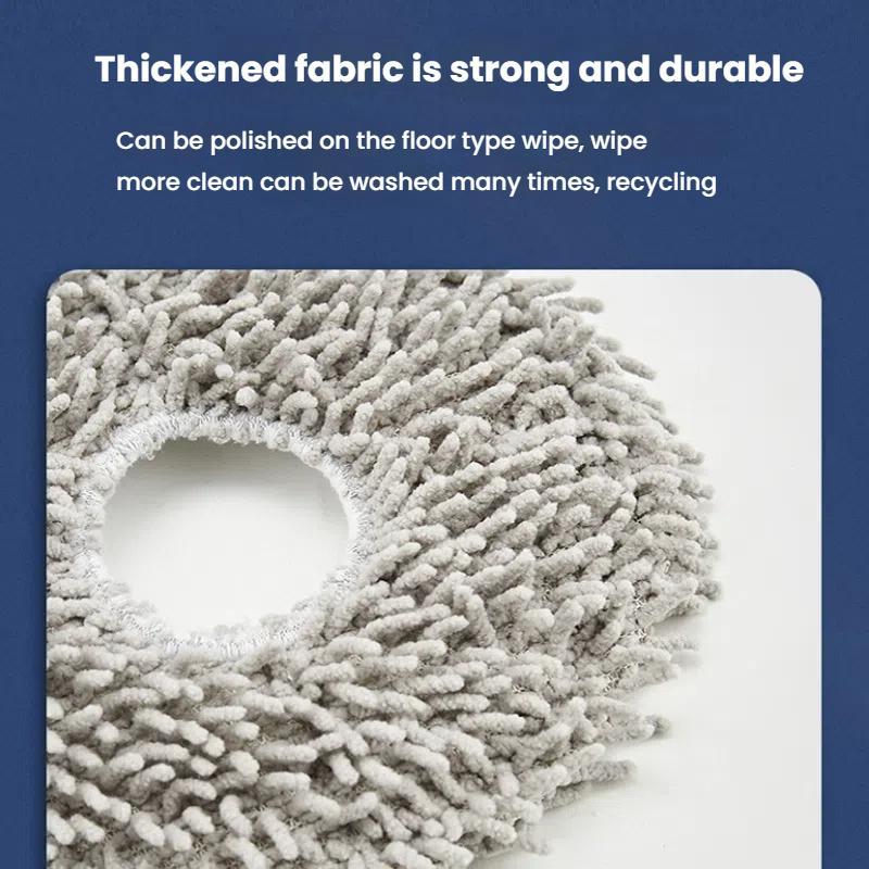 2pcs /Pack Mop Pads Rag For Ecovacs DEEBOT X1 TURBO / X1 PLUS/ X1 OMNI / T10 TURBO(Gray)