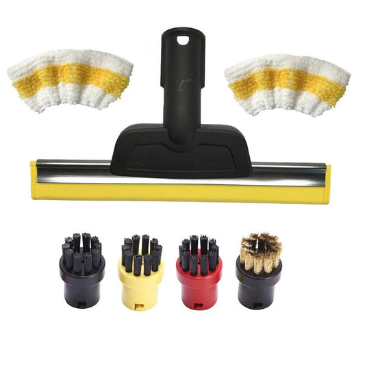 For Karcher SC2 / SC3 / SC4 / SC5 / CTK10 / CTK20 Steam Cleaner Glass Mirror Cleaning Nozzle Wiper Accessories 2.863-025.0, Style: 1 Scraper+2 Covers+4 Brushes