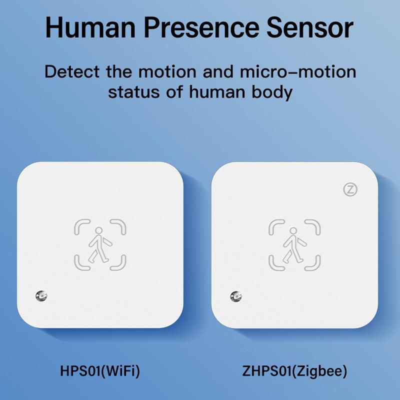 Tuya WiFi Square Human Presence Sensor Millimeter Wave Radar Detection Built-in Illuminance Sensor