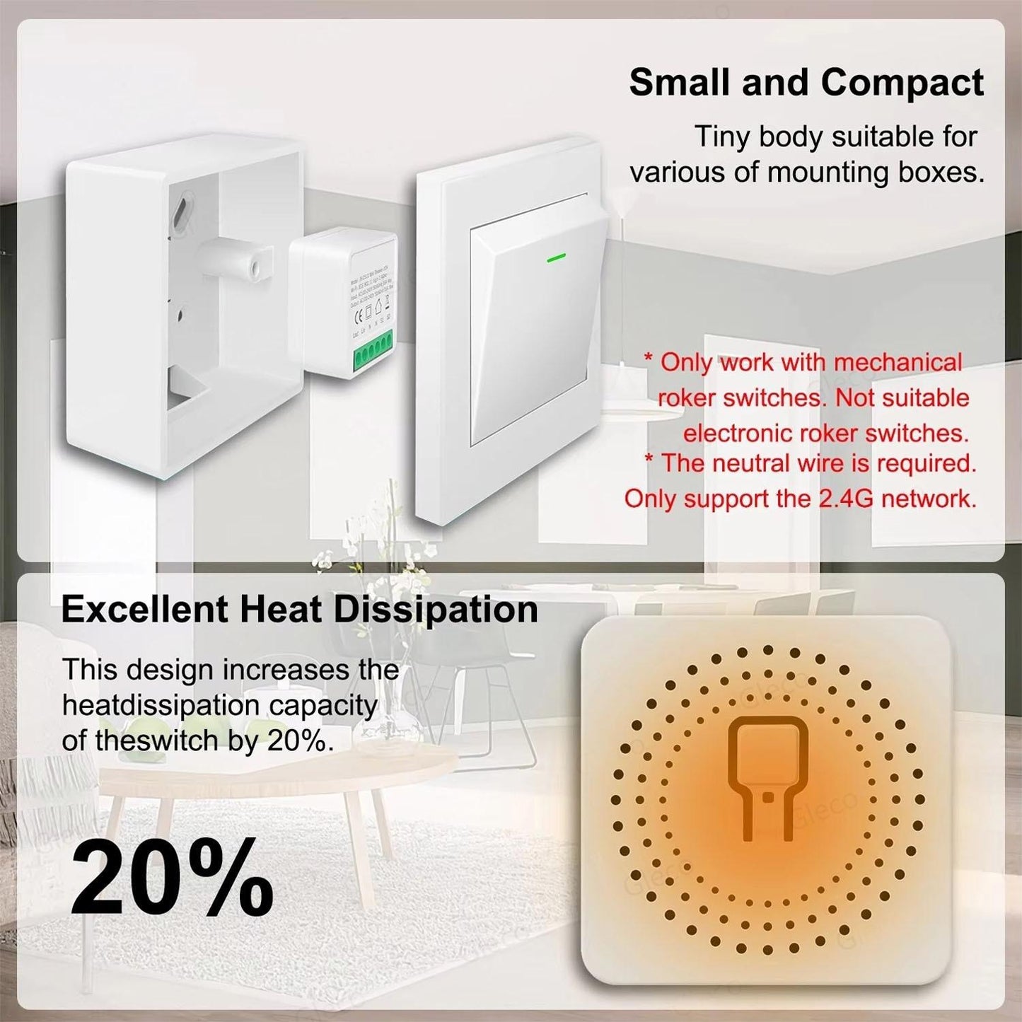 Compatible Tuya Zigbee 16A Smart Switch DIY Breaker 2 Way Control Voice Control