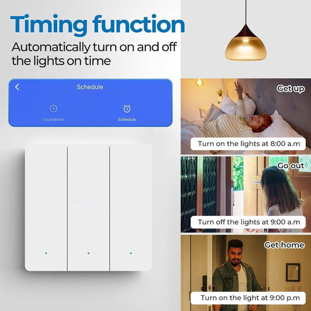 Compatible Tuya ZigBee Smart Light Switch With Radar Motion Sensor No Capacitor Required 1-Gang
