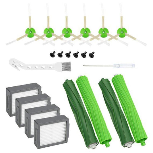 14pcs /Set For IRobot Roomba i7 / i7+ / i3 / E5 / i3+ / i4 / i6 / i6+i8 Series Sweeper Accessories(Main Brush+Filter+Side Brush With Screws Set)