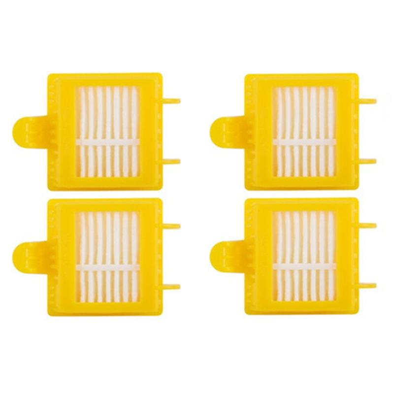 8pcs /Set For IRobot Roomba 700/780 Series Sweeping Robot Accessories 4 HEPA Filter +2 Side Brush +1pair Main Brush(Yellow)