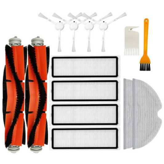 14pcs /Set For Xiaomi 1C / 2C / L10pro / D9 Sweeping Robot Accessories Main Side Brush Hepa Filter Mop Rag