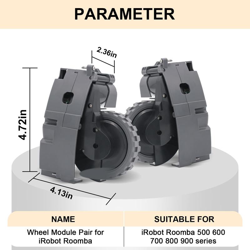For IRobot Roomba 5/6/7/8/9 Series Walking Wheels Vacuum Cleaner Accessories Left Wheel-Black