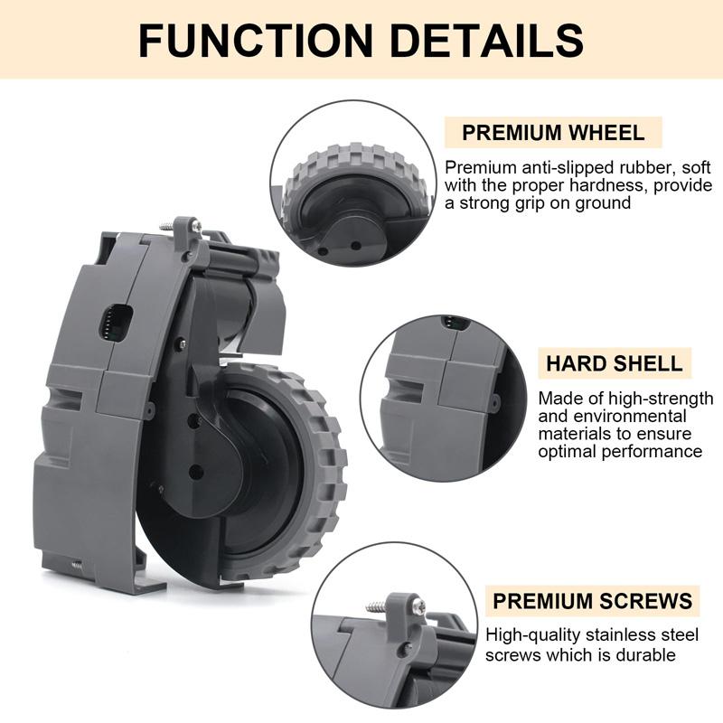 For IRobot Roomba 5/6/7/8/9 Series Walking Wheels Vacuum Cleaner Accessories Right Wheel-Black