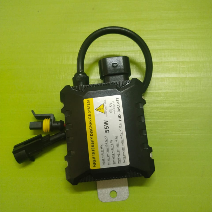 55W 12V DC Slim HID Xenon Ballast – Compatible with H1, H3, H7, H11, 9005, 9006, D2S (Model Dependent)