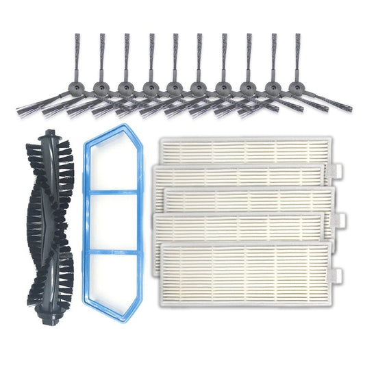 XI230 5 Pairs K614 Side Brushes + I205 Initial Effect Filter + 5 PCS I207 Filters + I203 Main Brush Set for ILIFE A4S