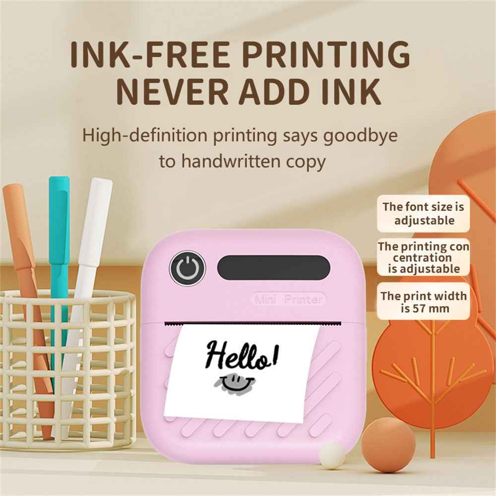 A36 Mini Thermal Printer 200 DPI Portable  Bluetooth-compatible Label Printer for Office Study (APP: AumiLabel) - Purple