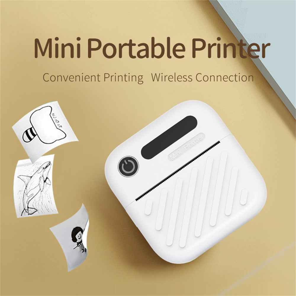 A36 Mini Thermal Printer 200 DPI Portable  Bluetooth-compatible Label Printer for Office Study (APP: AumiLabel) - Purple