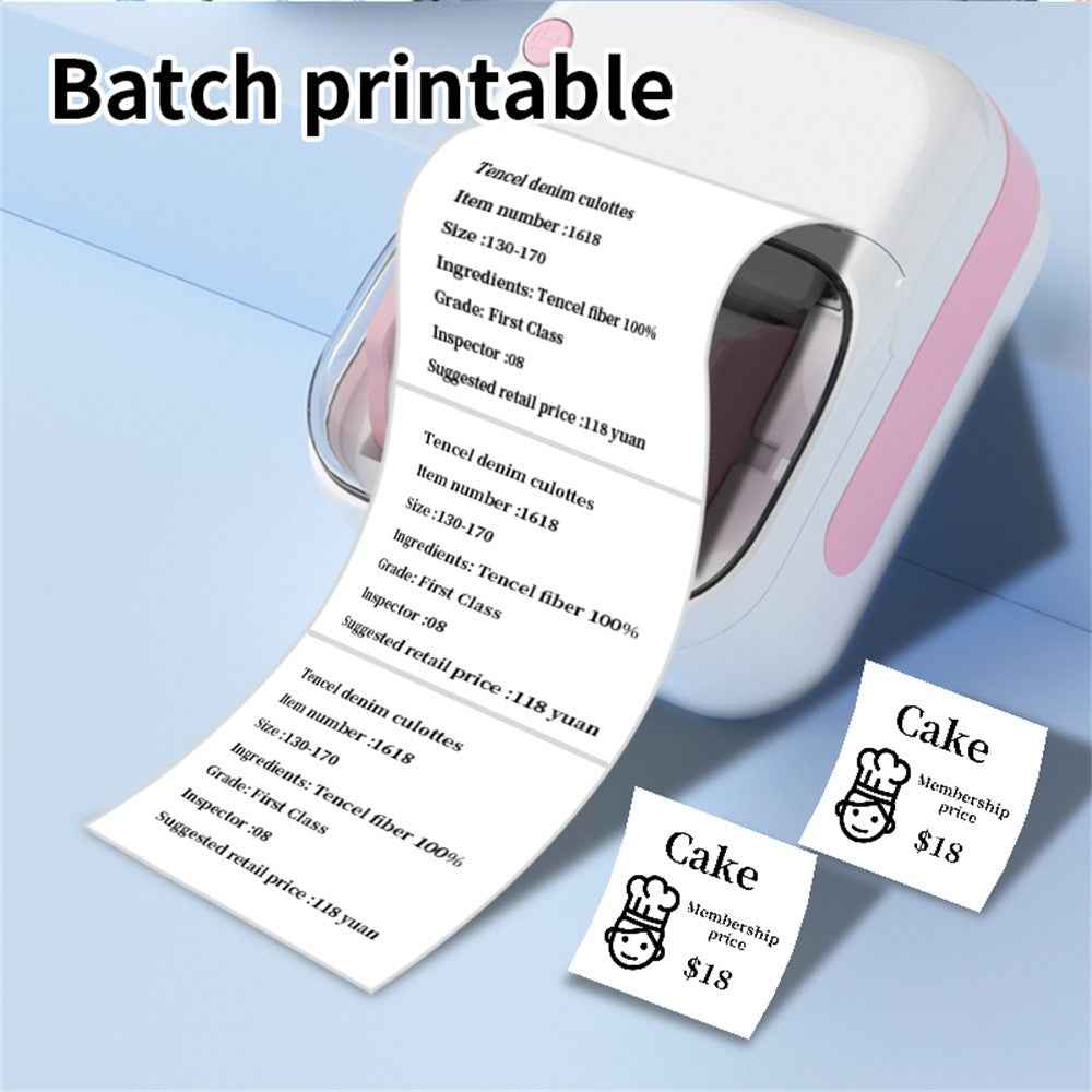 B3 Ink Free Mini Label Printer 200 DPI High Definition Portable Thermal Printing Machine - Green