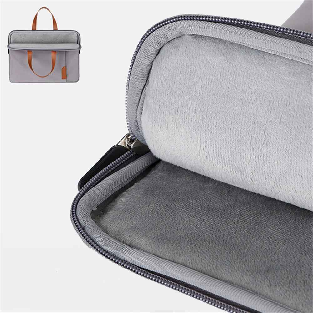 C7 15-15.6 Inch Laptop Bag Oxford Cloth Notebook Handbag Business Bag with Soft Lining - Black
