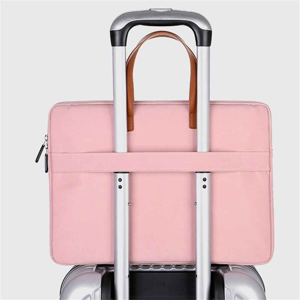 C7 15-15.6 Inch Laptop Bag Oxford Cloth Notebook Handbag Business Bag with Soft Lining - Black
