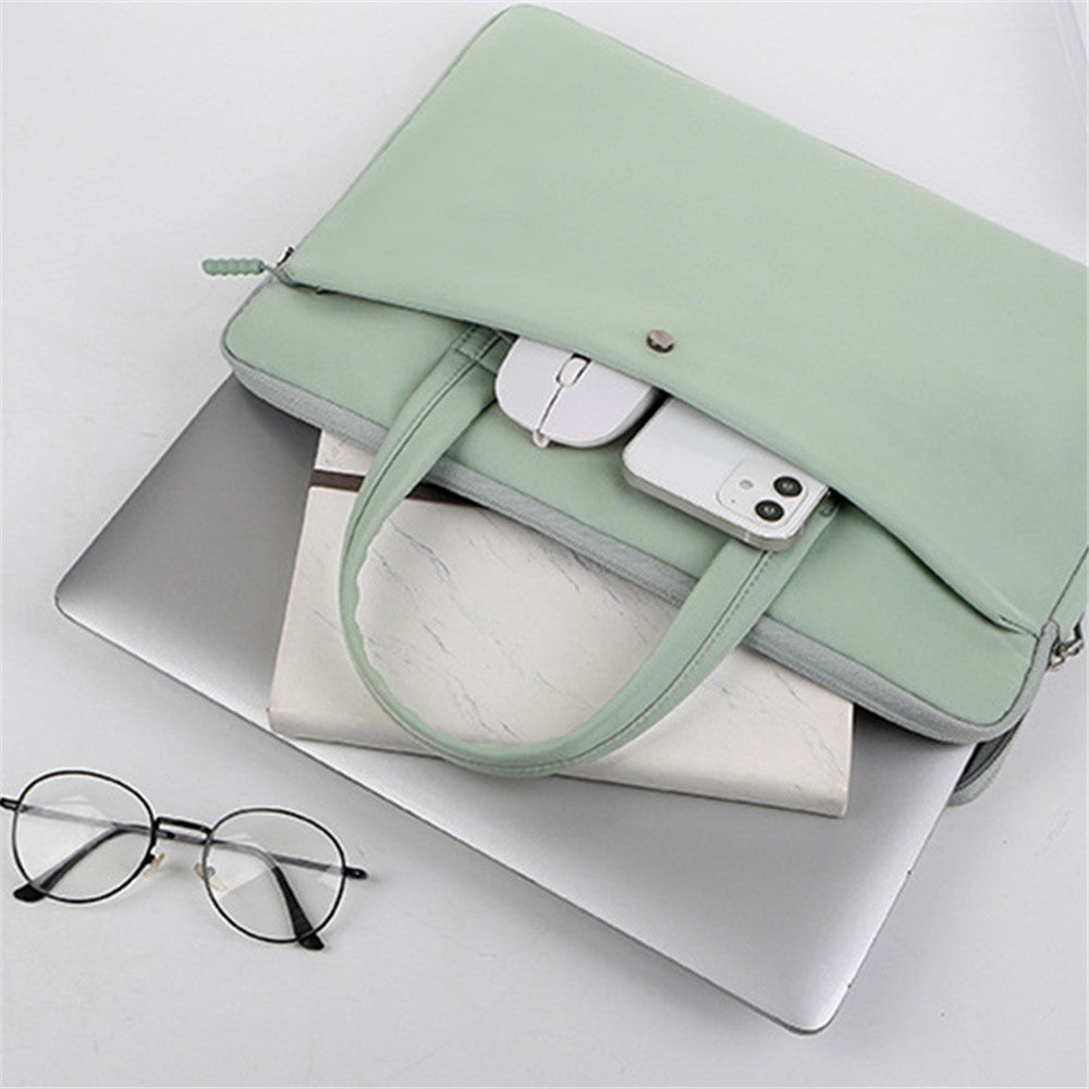C81-14-14.6-Inch-Computer-Bag-Portable-Notebook-Bag-with-Zipper-Laptop-Accessories-Storage-Bag-Green