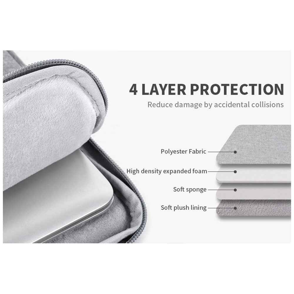 L25-53 Business Style Anti-Scratch Carry Case for 14 inch Laptops Sleeve Bag Shockproof Notebook Protector - Pink