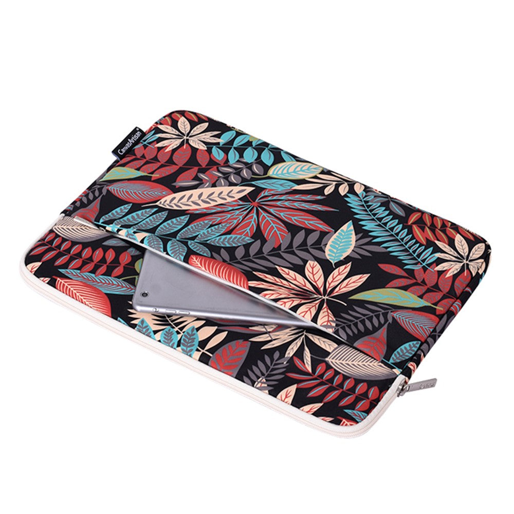 H30-11-Leaves-Printing-Scratch-resistant-Laptop-Sleeve-Polyester-Zipper-Notebook-Bag-Blue/for-12-inch-Laptop