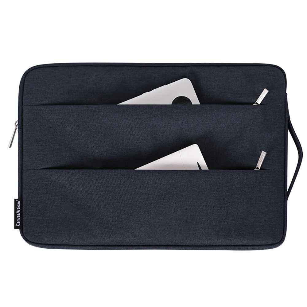 L25-88 Anti-Scratch Carry Case for 12 inch Laptops Shockproof Slim Case Notebook Sleeve Bag with Dual Pouch/Handle Strap - Blue