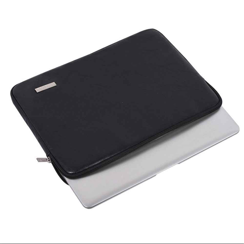 L38-T0311 PU Leather Carrying Case for 12 inch Portable Sleeve Bag Laptops Anti-Scratch Slim Case with Small Bag - Black