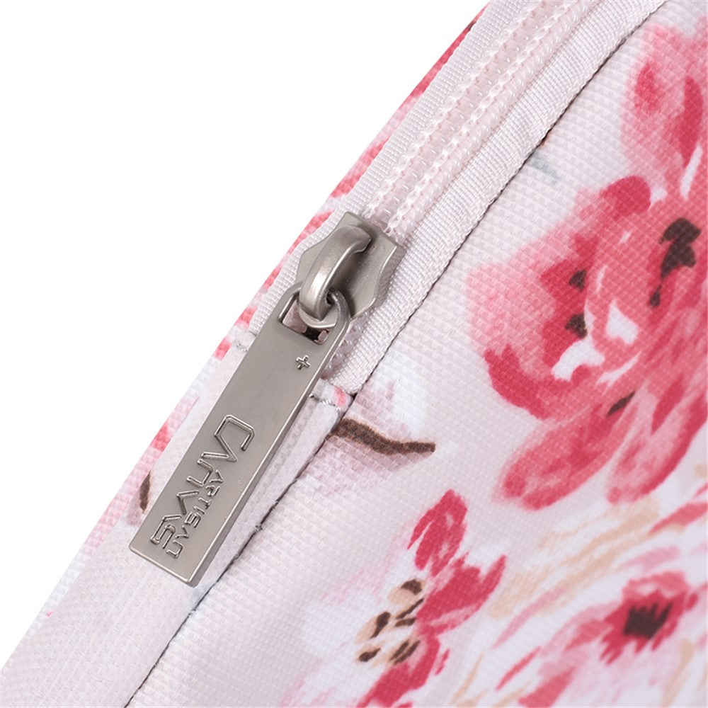 H10-T0121-Notebook-PC-Carrying-Case-Watercolor-Flower-Pattern-Protective-Laptop-Sleeve-with-Small-Bag-White/for-15-inch-Laptop